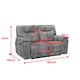 image 9 of Faux Leather Suede Brown 2 Seater Manual Recliner Sofa MURCIA