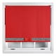 image 1 of FURNISHED Blackout Roller Blind with Black Glitter Trim and Red Bow Trimmable Window Shade | Red | Red | (W) 65cm x (L) 165cm