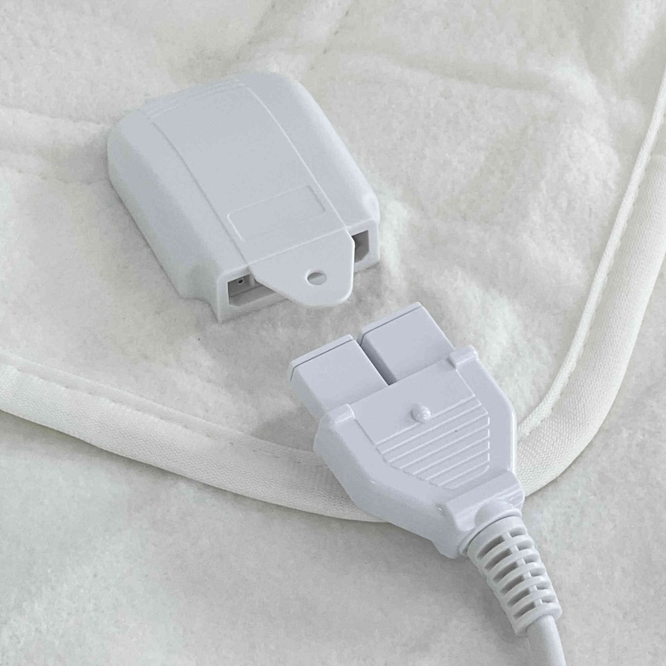 image 1 of Machine Washable Single Electric Blanket Heated Underblanket 3 Heat Settings | White