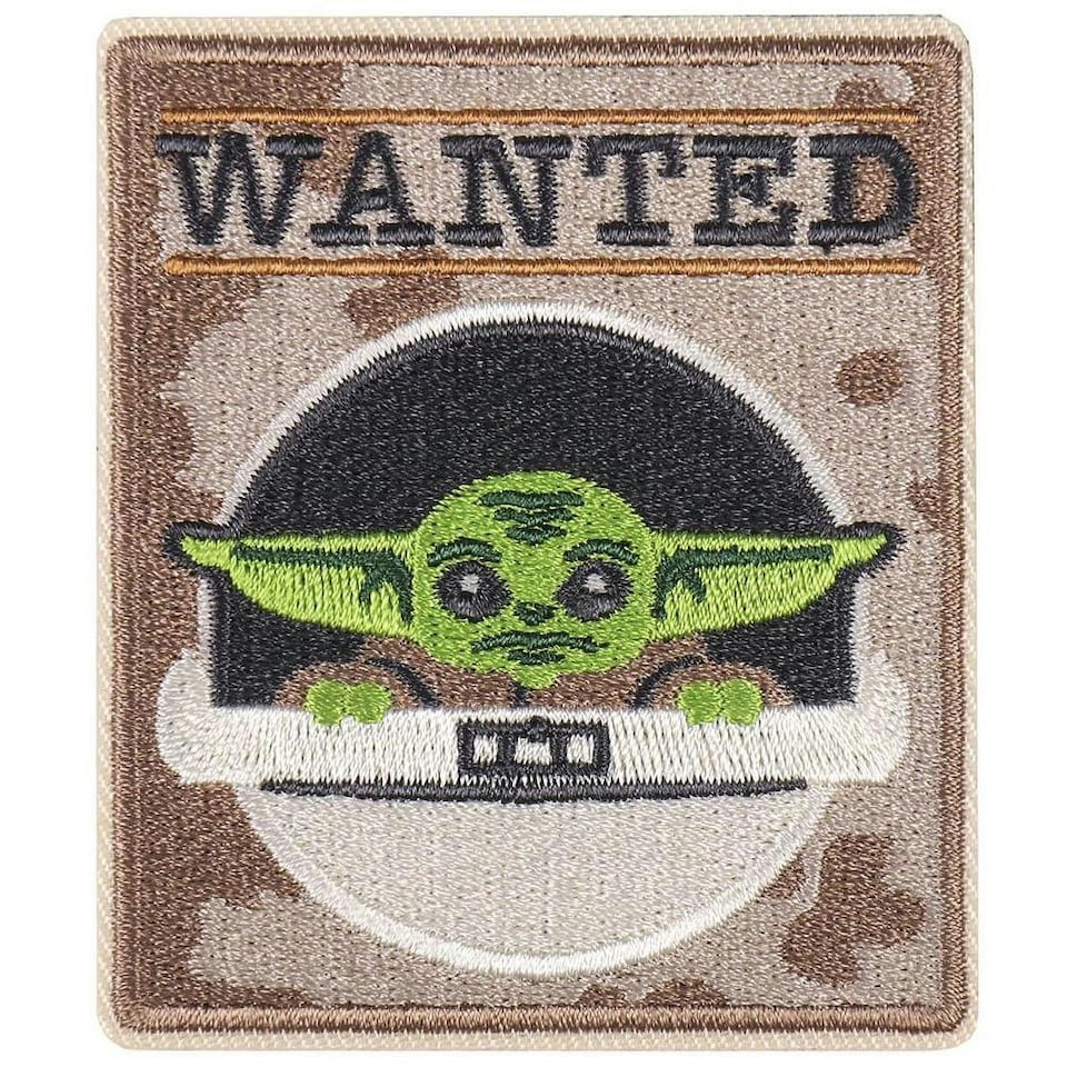 image 1 of Star Wars: The Mandalorian The Child Iron On Patch - Brown/Green/White - One Size