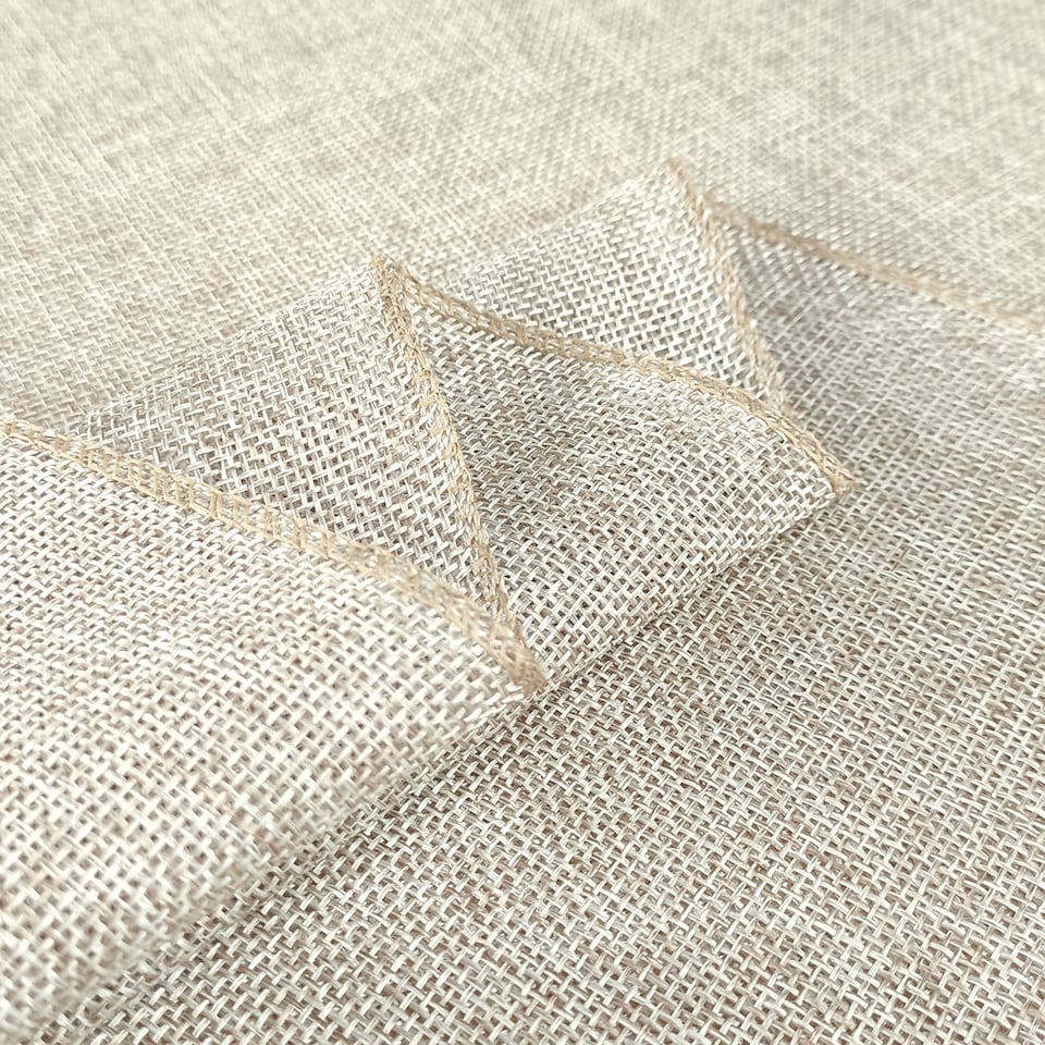 image 1 of 7" x 108" Hessian Chair Sashes, Rustic Burlap Table Runner Sash - 10pcs