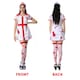 image 6 of Bloody Nurse Costume - with Stockings & Stethoscope Red | 2XL