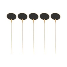 Handheld Mini Blackboard & Chalk For Plant Pots | Multi | Set of 5 & Oval | 5