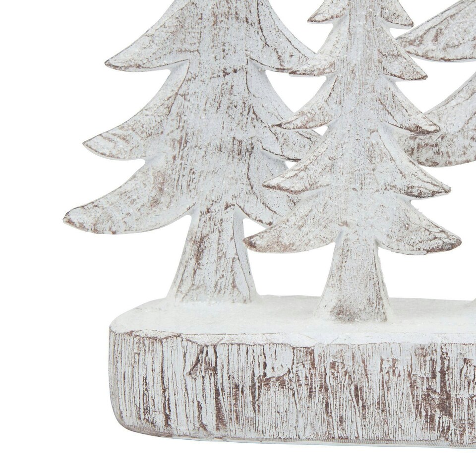 image 1 of Hill Interiors Three Snowy Pine Tree Sculpture - White - One Size