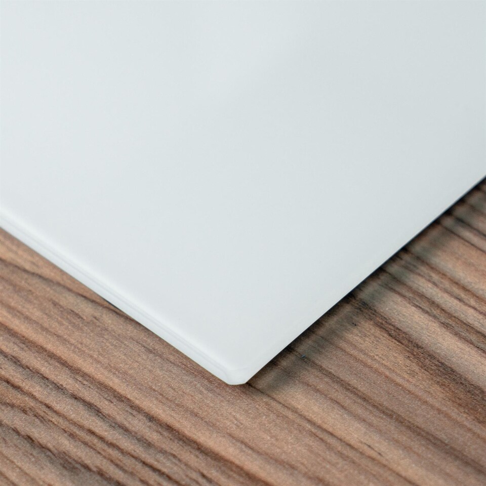 image 1 of Harbour Housewares Glass Placemats - 30 x 20cm - White - Pack of 6 | White | White