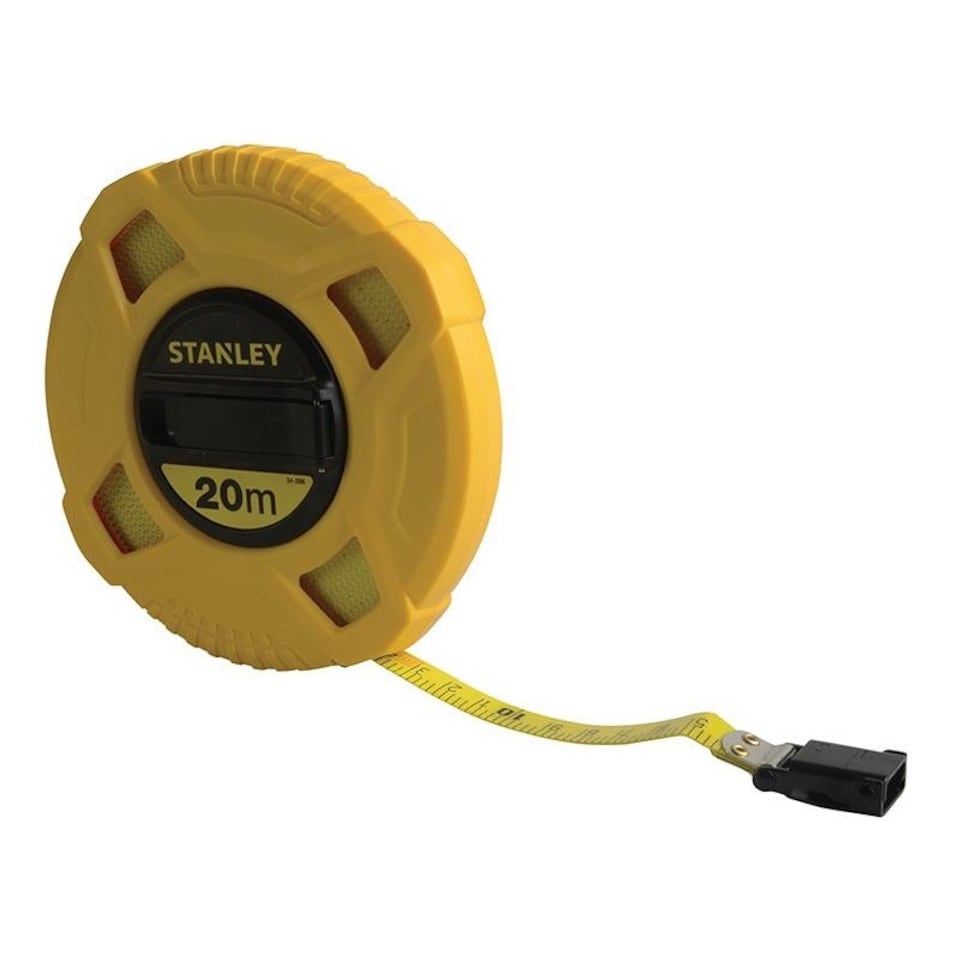 Stanley Hand Tools Closed Case Fibreglass Long Tape - Multi Colour - 20m (Metric only)