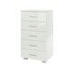 image 1 of Lido, 5 Narrow Chest Of Drawers White