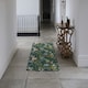 image 2 of Hand drawn seamless pattern with dinosaurs and tropical leaves and flowers Designer (Runner Rug)