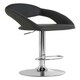 image 2 of Interiors by Premier Black Faux Leather Bar Chair, Backrest Breakfast Bar Chair, Footrest Living Bar Chair Kitchen
