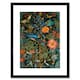 image 1 of Birds and Butterflies Modern Flower Nouveau Artwork Framed Wall Art Print