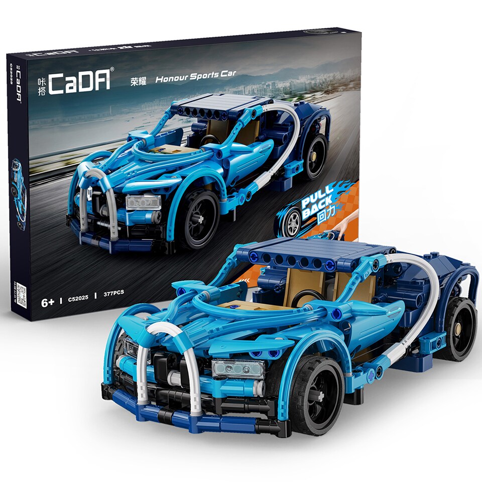 image 1 of Cada Honour Pull-Back Sports Car Construction Set Toy Scale 1:18