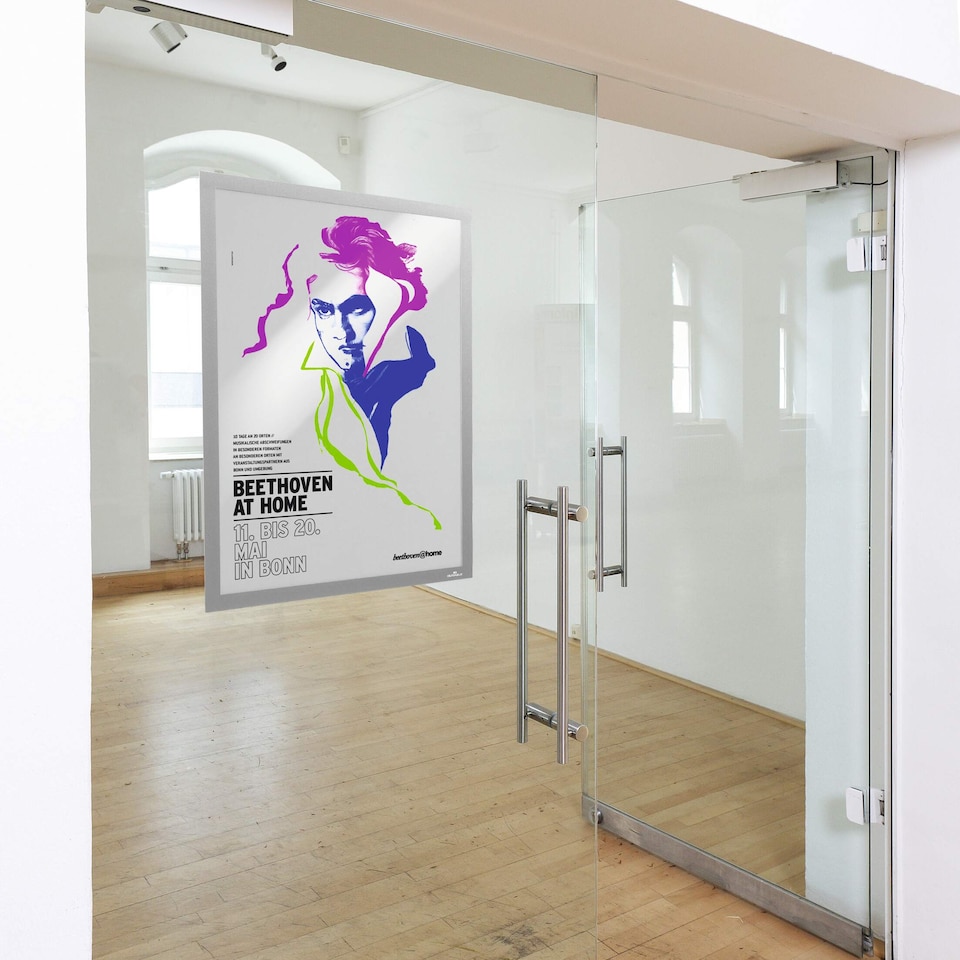 image 1 of Durable DURAFRAME UV Poster Adhesive Magnetic Signage Frame | A2 Silver | Silver