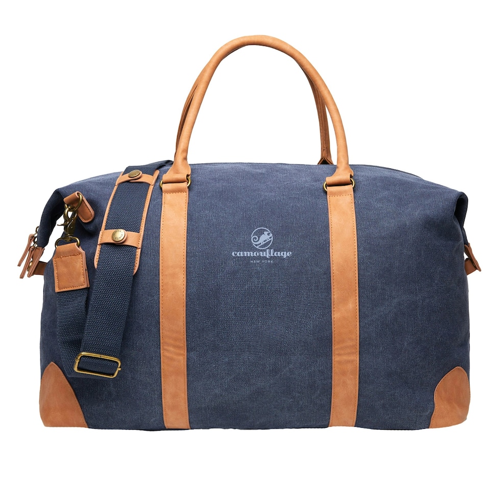 image 1 of Vinga Bosler Recycled Canvas Duffle Bag - Navy - One Size | Blue | One Size