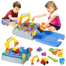 The Magic Toy Shop Sand and Water Play Table Outdoor Kids Sandbox Activity Set