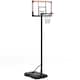 image 1 of SPORTNOW Basketball Backboard Hoop Net Set System with Wheels, 182-213cm - Black