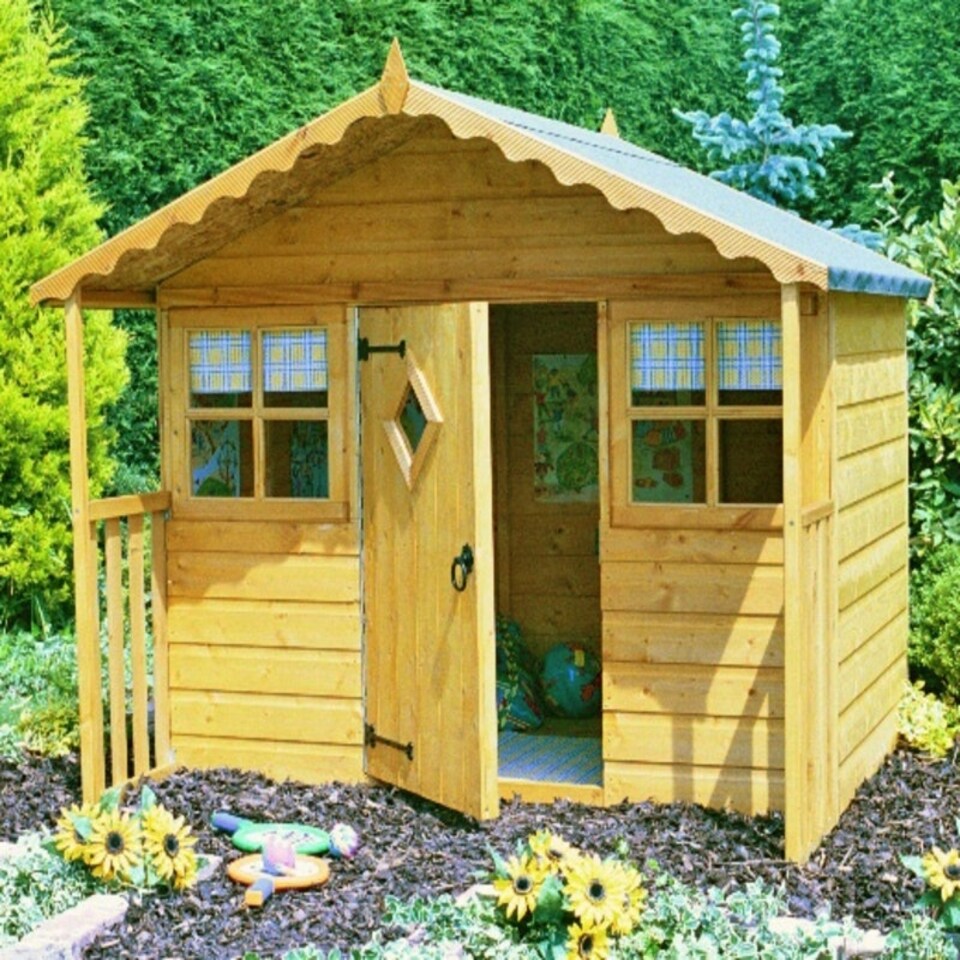 image 1 of Cubby Playhouse Kid's Wendy House Brown