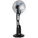 image 1 of HOMCOM 18 Pedestal Fan with Water Mist Spray, Standing Fan, Humidifying Misting Fan with 3 Speeds, 2.8L Water Tank, Black
