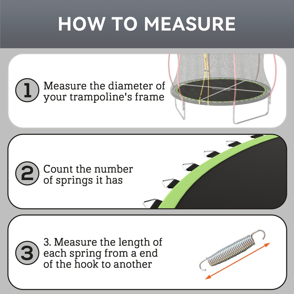 image 1 of SPORTNOW Trampoline Replacement Mat with Eight Rows of Stitching, Spring Pull Tool, 42 V-Hooks, for 8ft Trampoline, Using 14cm Springs, Trampoline Jumping Mat, Green | Green