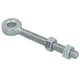 image 3 of Swing Gate Long Eye Bolts Hinge + Nuts Adjustable Zinc Plated 12 x 100mm 1pc Silver