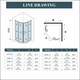 image 5 of Aica Bathrooms 1000x1000mm Quadrant Shower Enclosure Walk In Corner Cubicle Glass Screen Door Chrome