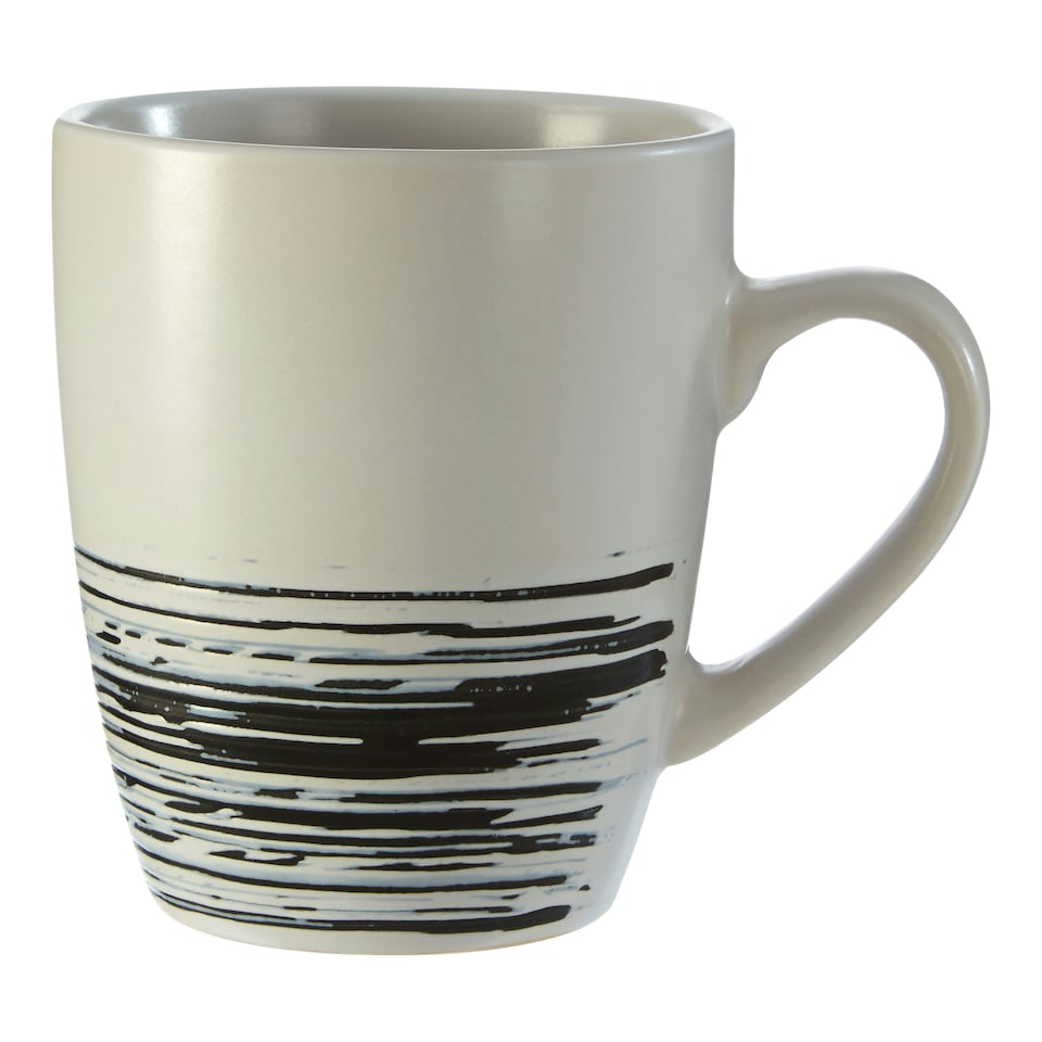 image 1 of Middag Set Of 4 White And Bark Effect Mugs