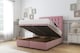 image 2 of Sloomy Alabama Pink Plush Ottoman Bed With Mattress With 26" Strutted Headboard 2'6 Small Single