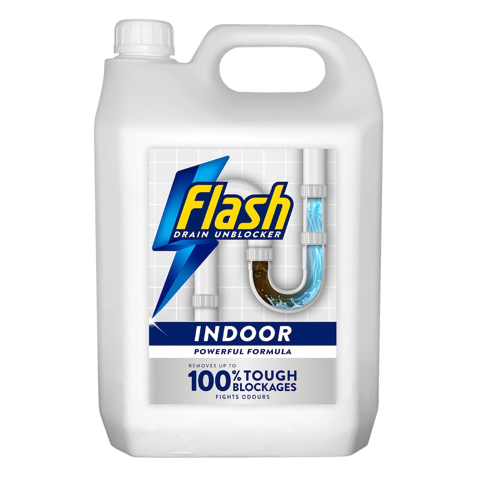 image 1 of Flash Indoor & Outdoor Sink and Drain Unblocker 1L