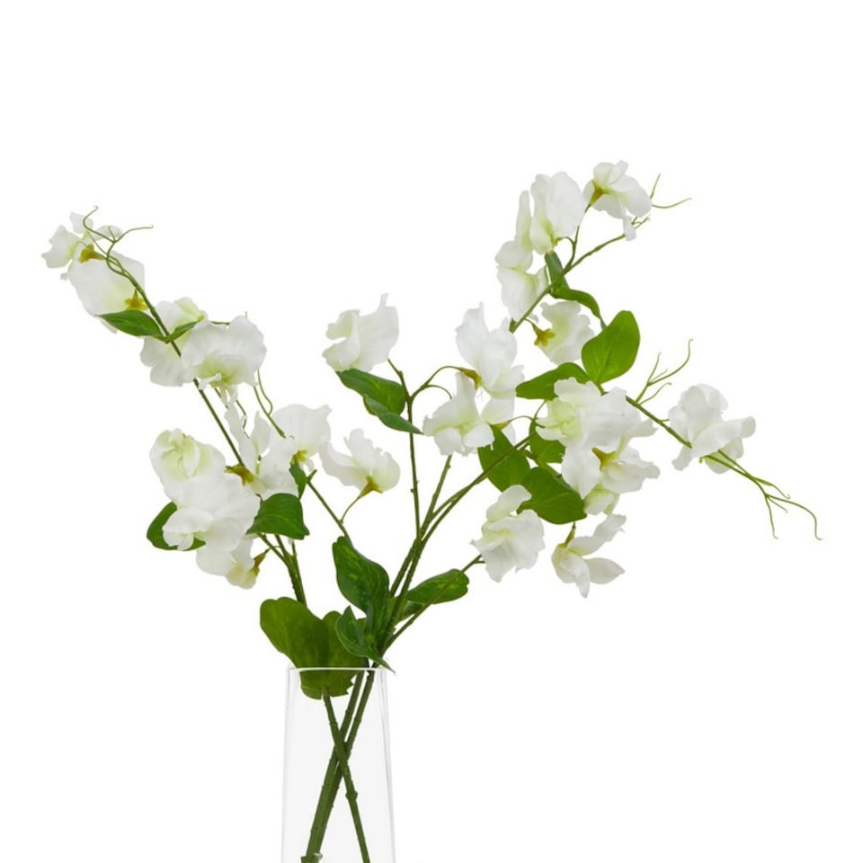 image 1 of The Natural Garden Collection Sweetpea - Artificial Flower (Single Stem) - Plastic - H61 cm - White