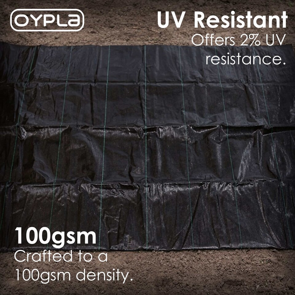 image 1 of 2m x 10m Heavy Duty Weed Control Ground Cover Membrane Sheet