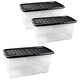 image 3 of 2 x Stackable & Strong Durable 42 Litre Curve Plastic Storage Boxes With Black Lids For Home & Office Clear