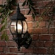 image 1 of ValueLights Black Traditional Outdoor Security Lantern Wall Light | Chrome