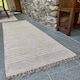 image 2 of BEKAL Rug Flat Weave Beige Striped Designand - Cotton - L90 x W150 Brown