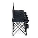 image 8 of Outsunny 6 Seater Folding Bench Camping Chair with Cup Holder, Black