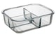 image 4 of Freska 3 Section Rectangular Glass Container With Lid 1520 ml