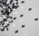 image 1 of 80th Birthday Confetti Black & Silver 1 pack x 14 grams birthday decoration Foil Metallic 1 pack