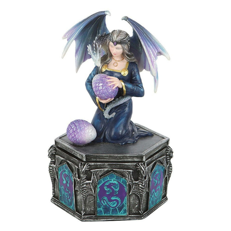 image 1 of Anne Stokes Dragon Friendship Spring Decorative Box - Multicoloured - One Size