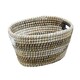 image 1 of Lidi Set Of Three Oval Straw Baskets Multi