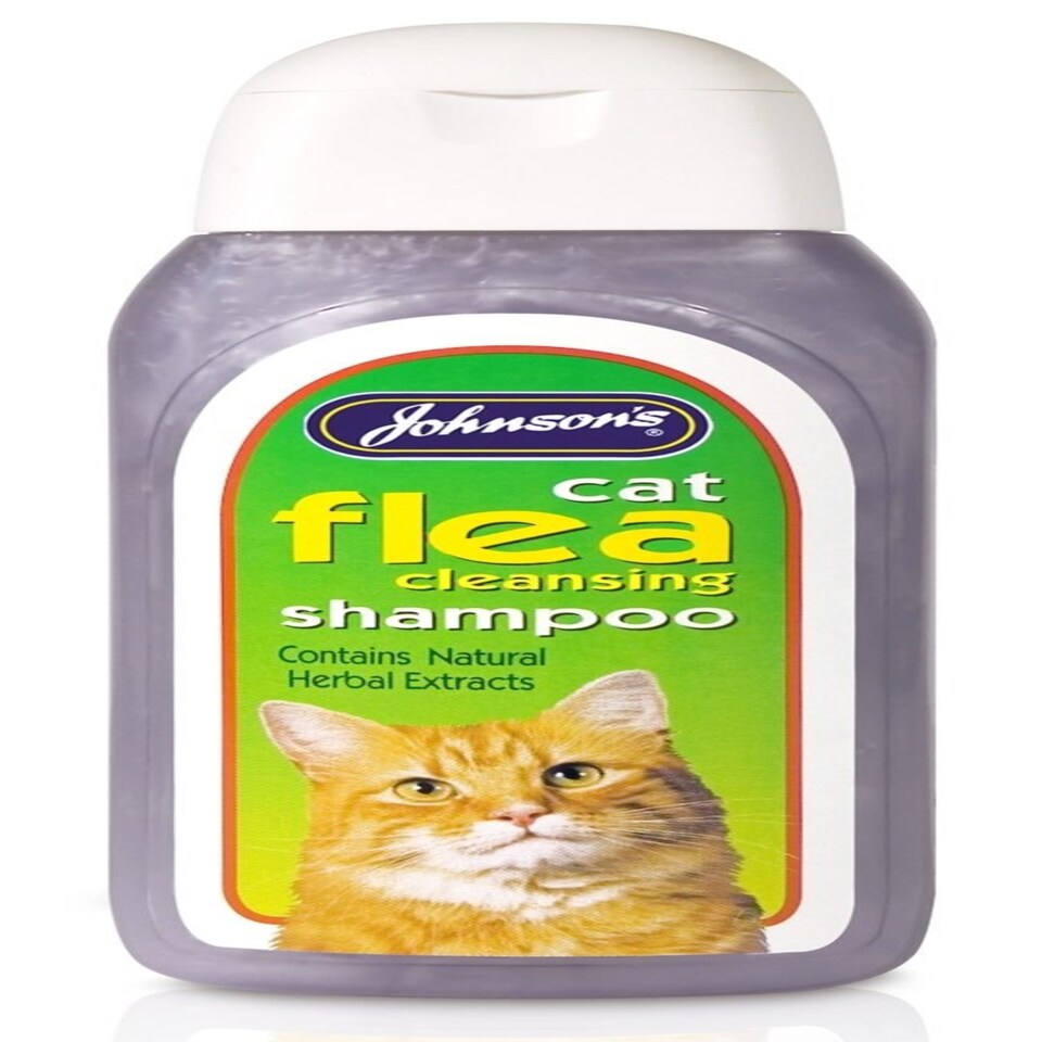 Johnsons Veterinary Cat Flea Cleansing Shampoo 200ml - Pack of 6