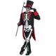 image 1 of Bristol Novelty Childrens/Kids Mr Bone Jangles Halloween Costume - Black/White/Red - L L