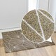 image 7 of JVL Mega Doormat - 50x75cm, Brown Geo