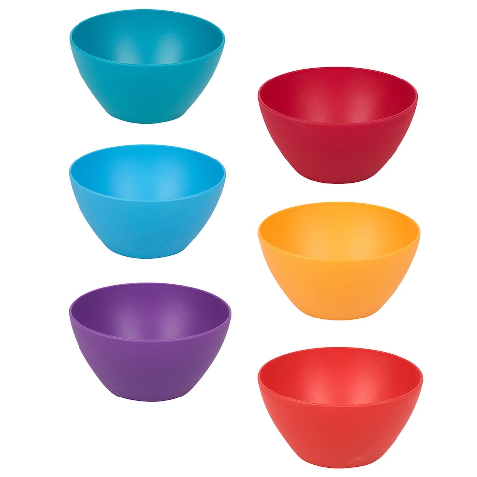 image 1 of 6x Small Plastic Bowls | Multi | 1
