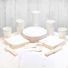 White 56 Person Party Pack