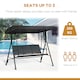 image 5 of Outsunny 3 Seater Swing Chair, Garden Swing Bench with Canopy, Breathable Mesh Seat and Heavy Duty Steel Frame for Patio, Yard, Black