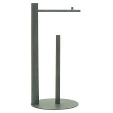 Interiors by Premier Grey Toilet Roll Holder, Minimalist Tissue Paper Stand, Freestanding Paper Holder, Chrome Toilet Roll Stand