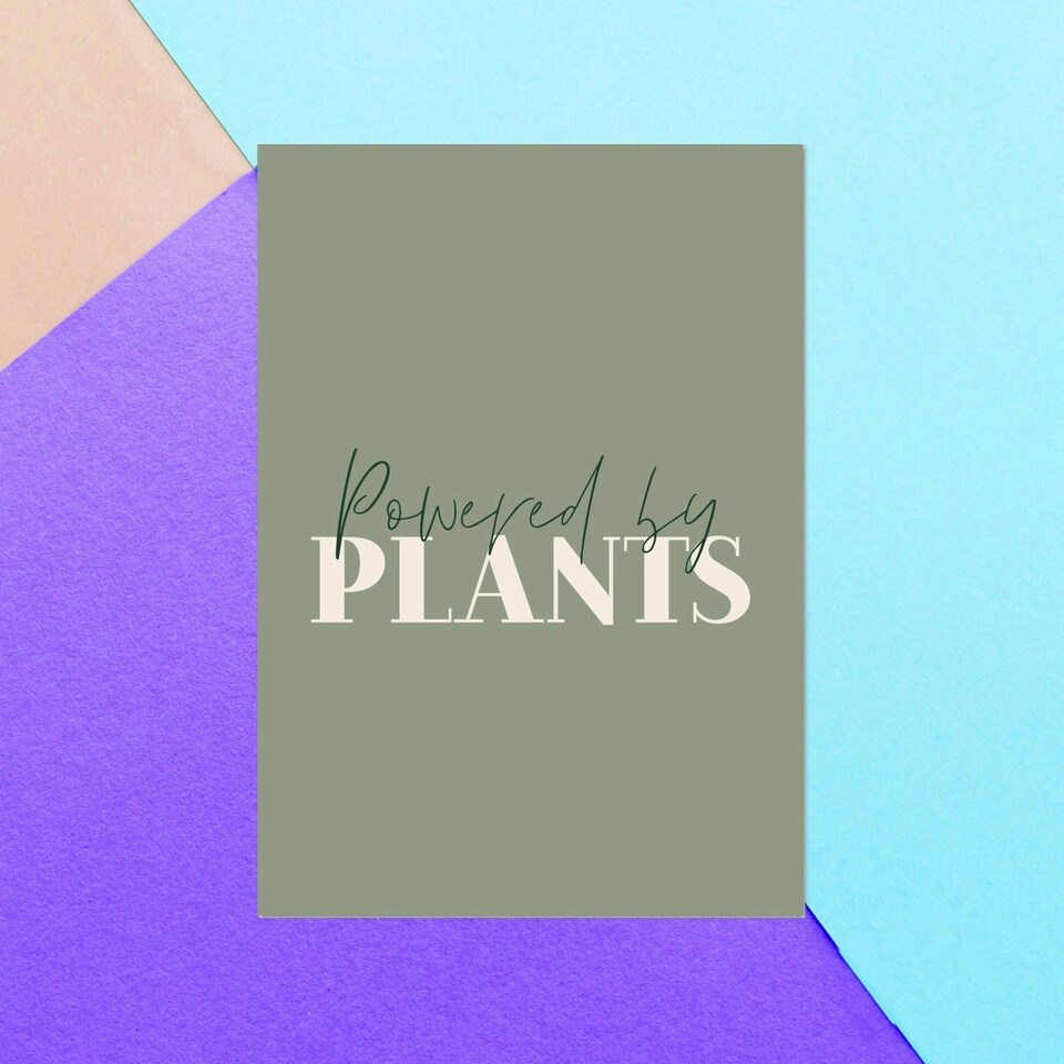 Powered By Plants Greetings Card