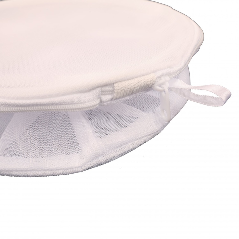 image 1 of White Mesh Zipper Bra Laundry Washing Bags | White