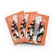 image 1 of White Cat Kimono Birthday Card Japanese Floral Set of 3 Greeting Cards Blank