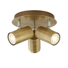ANTIQUE BRASS CYLINDER 3LT SPOTLIGHT