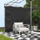 image 7 of Outsunny Gazebo Side Panel, Canopy Sidewall Panel with 4 Mesh Bags and 2 Storage Pockets for 3 x 3 m Straight Leg Pop Up Gazebos, 1 Pack Sidewall Only, Black