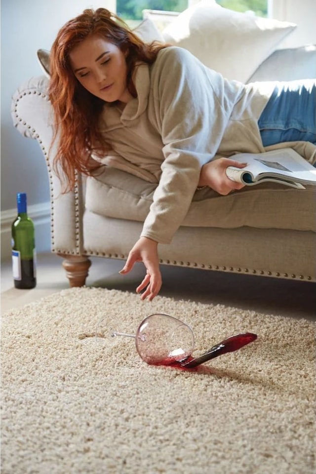 image 1 of Washable Non Slip Shaggy Floor Rug Soft Stain Resistant Plain